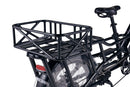 Black Large Basket on a Black Electric Bike