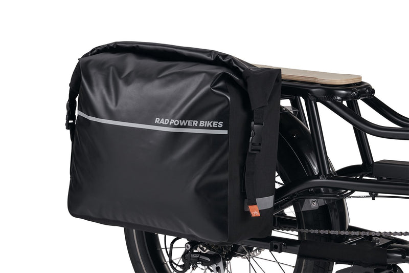 black bag on electric bike